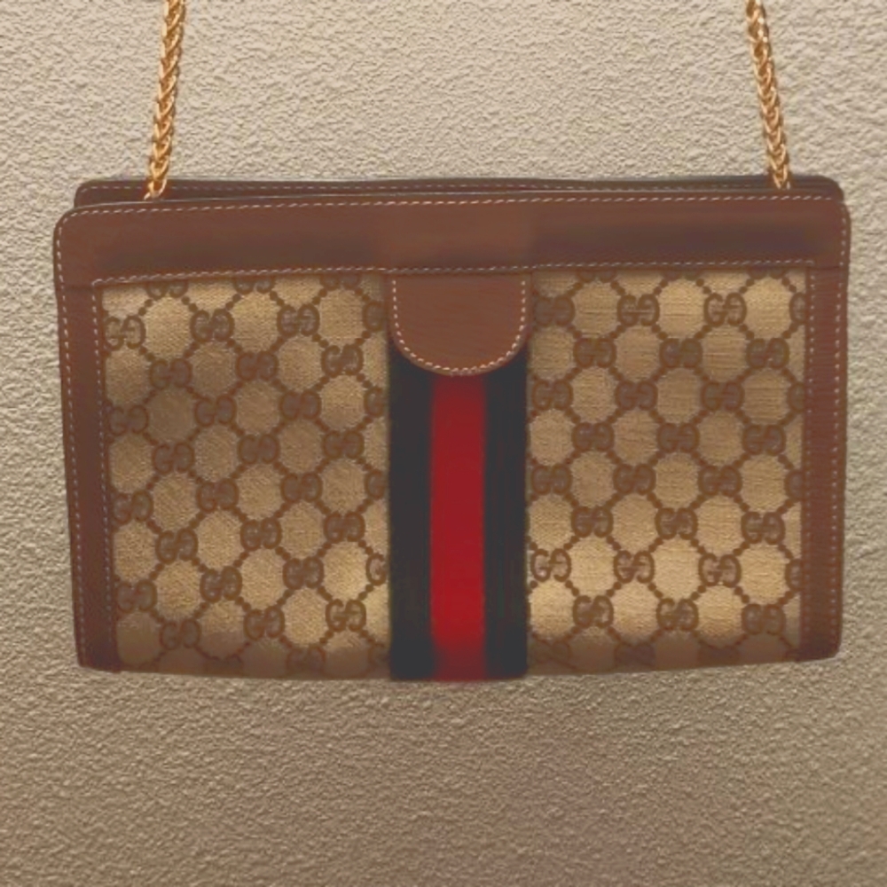 Vintage Gucci Ophidia Supreme GG Monogram clutch crossbody bag